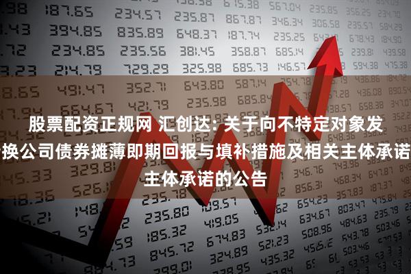 股票配资正规网 汇创达: 关于向不特定对象发行可转换公司债券摊薄即期回报与填补措施及相关主体承诺的公告