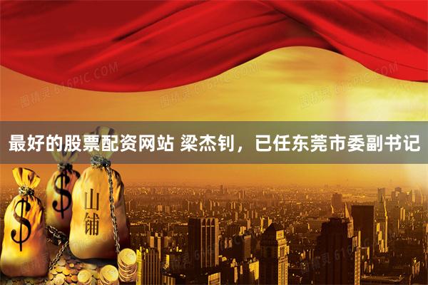 最好的股票配资网站 梁杰钊，已任东莞市委副书记